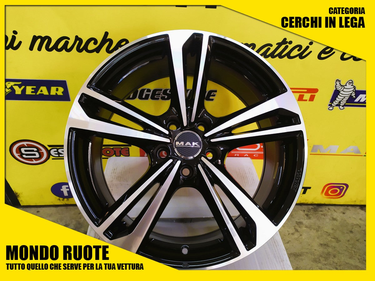 4 Cerchi in Lega Nuovi MAK EMBLEMA da 17 Pollici per VOLKSWAGEN GOLF 8 VIII / ALLTRACK / GTI / VARIANT