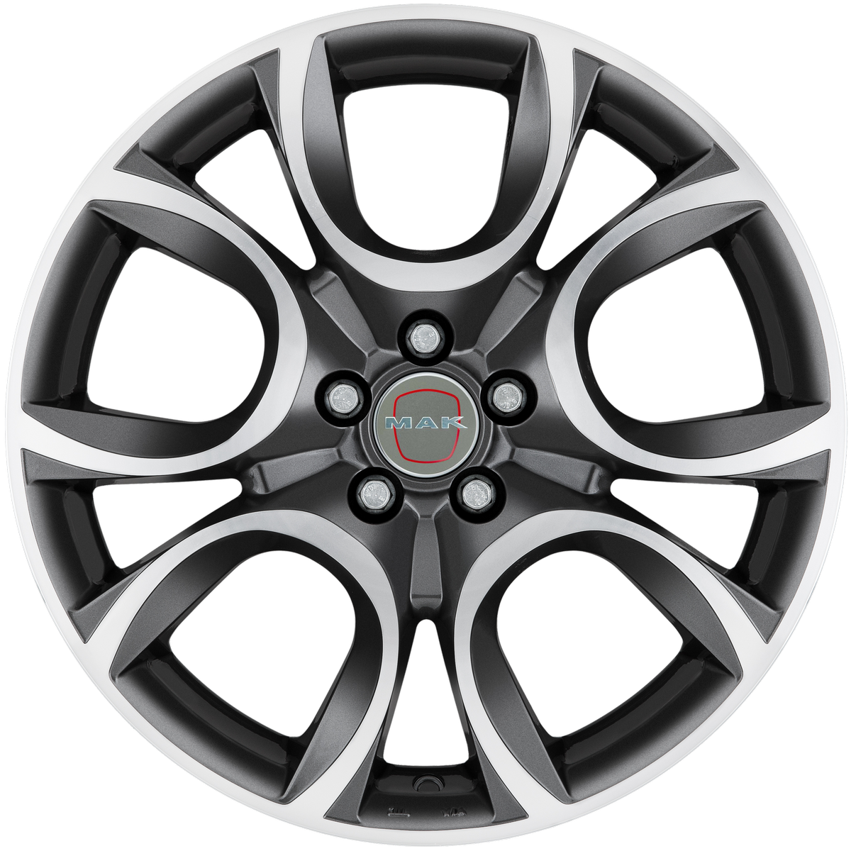 SUPER OFFERTA FIAT PANDA 500-500C Kit 4 Cerchi in Lega da 14 Pollici MAK 5.5x14 4x98 ET35 58.1 14 Pollici