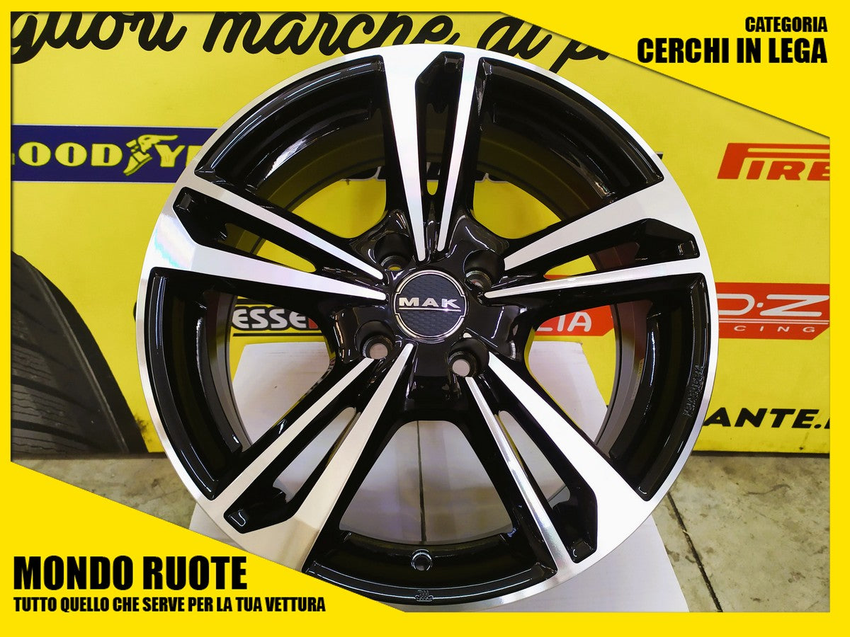 4 Cerchi in Lega Nuovi MAK EMBLEMA da 16 Pollici per CITROEN BERLINGO 2008-2017 N1 M1
