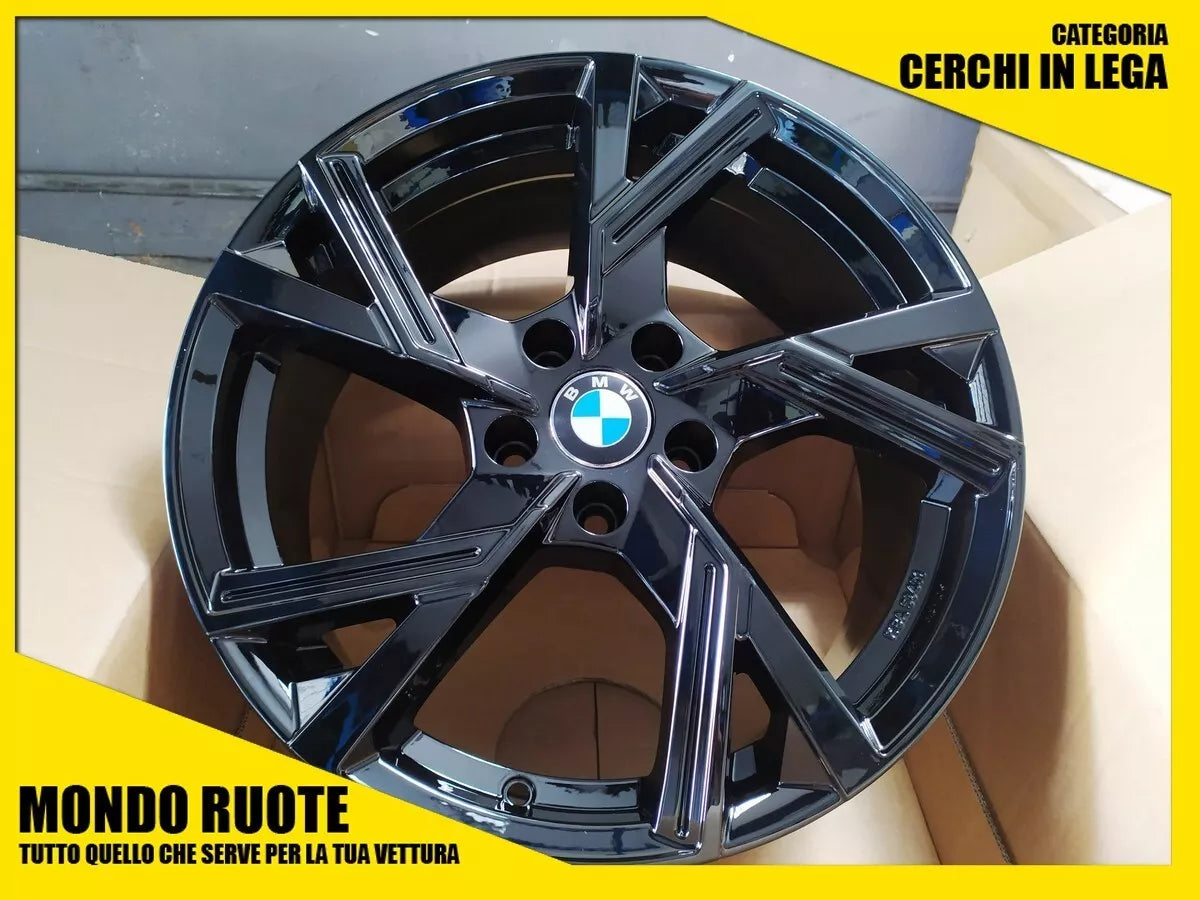 Cerchi 20 pollici BMW F48 in lega nera con design moderno e finitura lucida