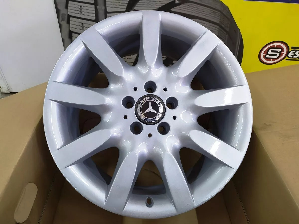 Cerchio in lega Mercedes Classe S originale argento a 10 razze di Mondo Ruote