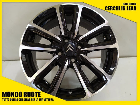 Cerchio MAK nero lucido multiraggi per Citroen con design sportivo cerchi in lega 15 pollici Citroen C1