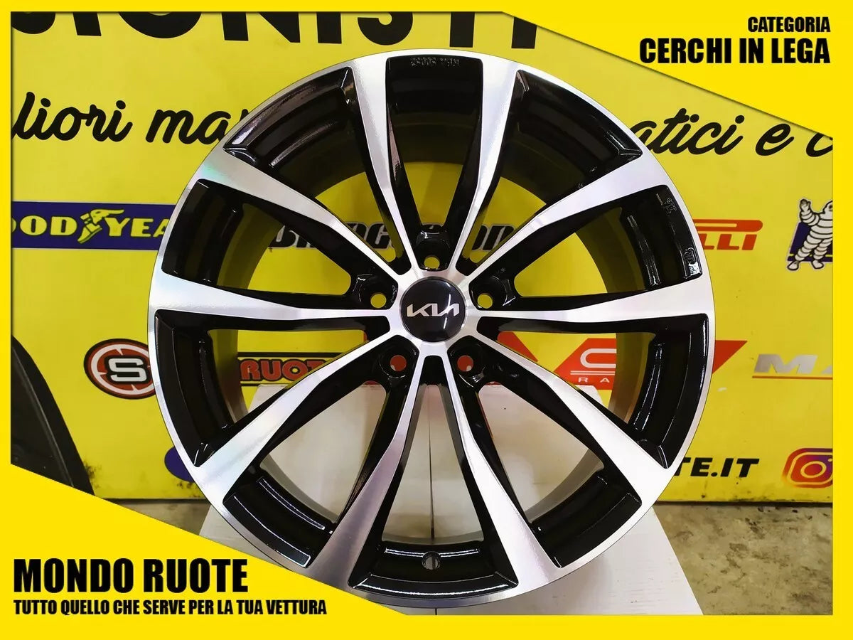 Cerchio auto in lega nero e argento con design moderno cerchi 19 pollici nuovi Mondo ruote