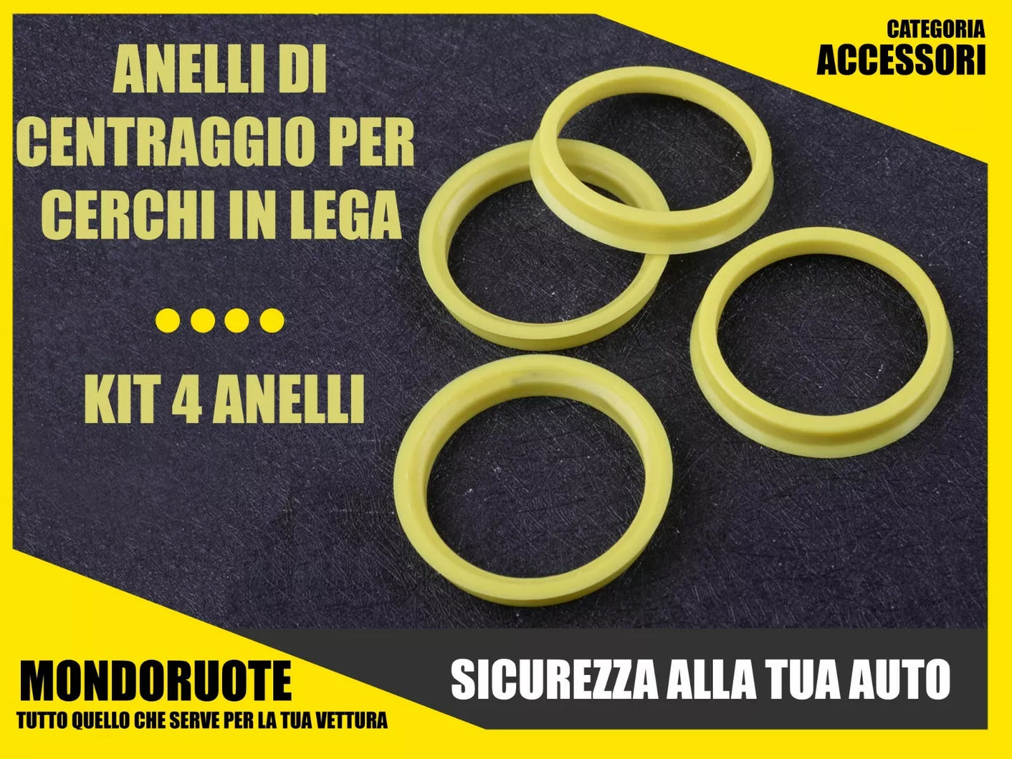 Anelli di Centraggio 56.6-72.6 per cerchi in lega super offerta europa